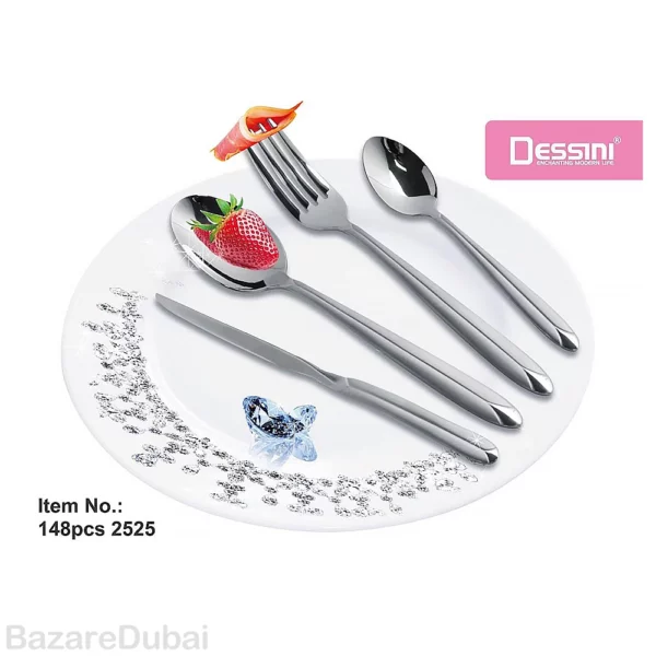 148-piece cutlery set for 30 people, Dessini model 2525